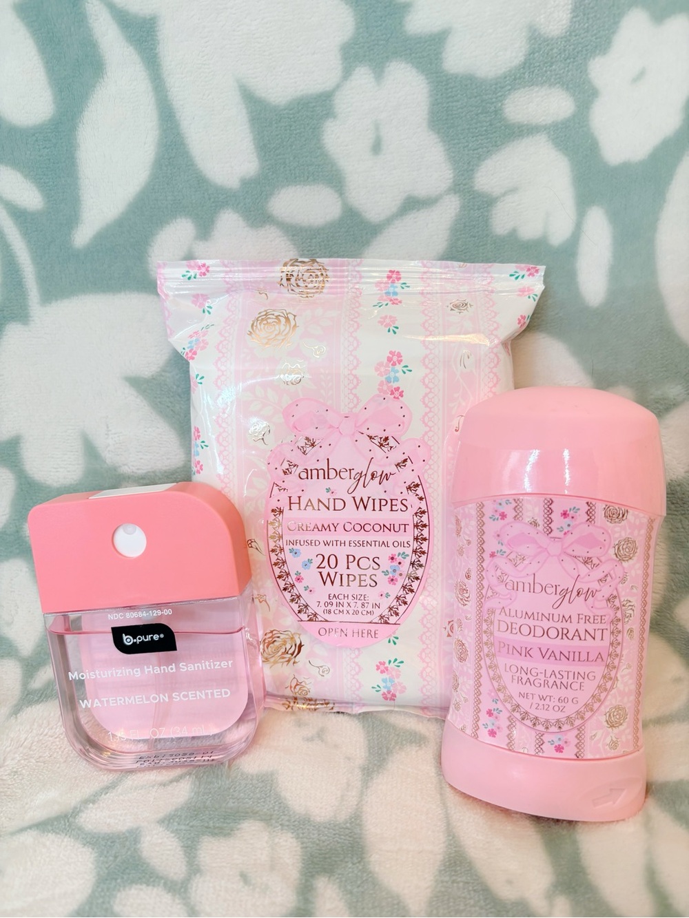 3 Piece Amber Glow Pink Body Care Bundle 🎀✨